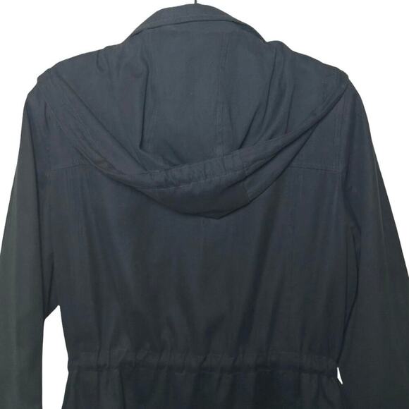 London Fog Women’s Water Resistant Hooded Raincoat Black Size Large - Picture 6 of 9